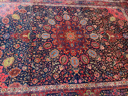 Antique Tabriz, Dated 1315 AH (1897–1898 CE) 373×273 cm | Rug# 11527