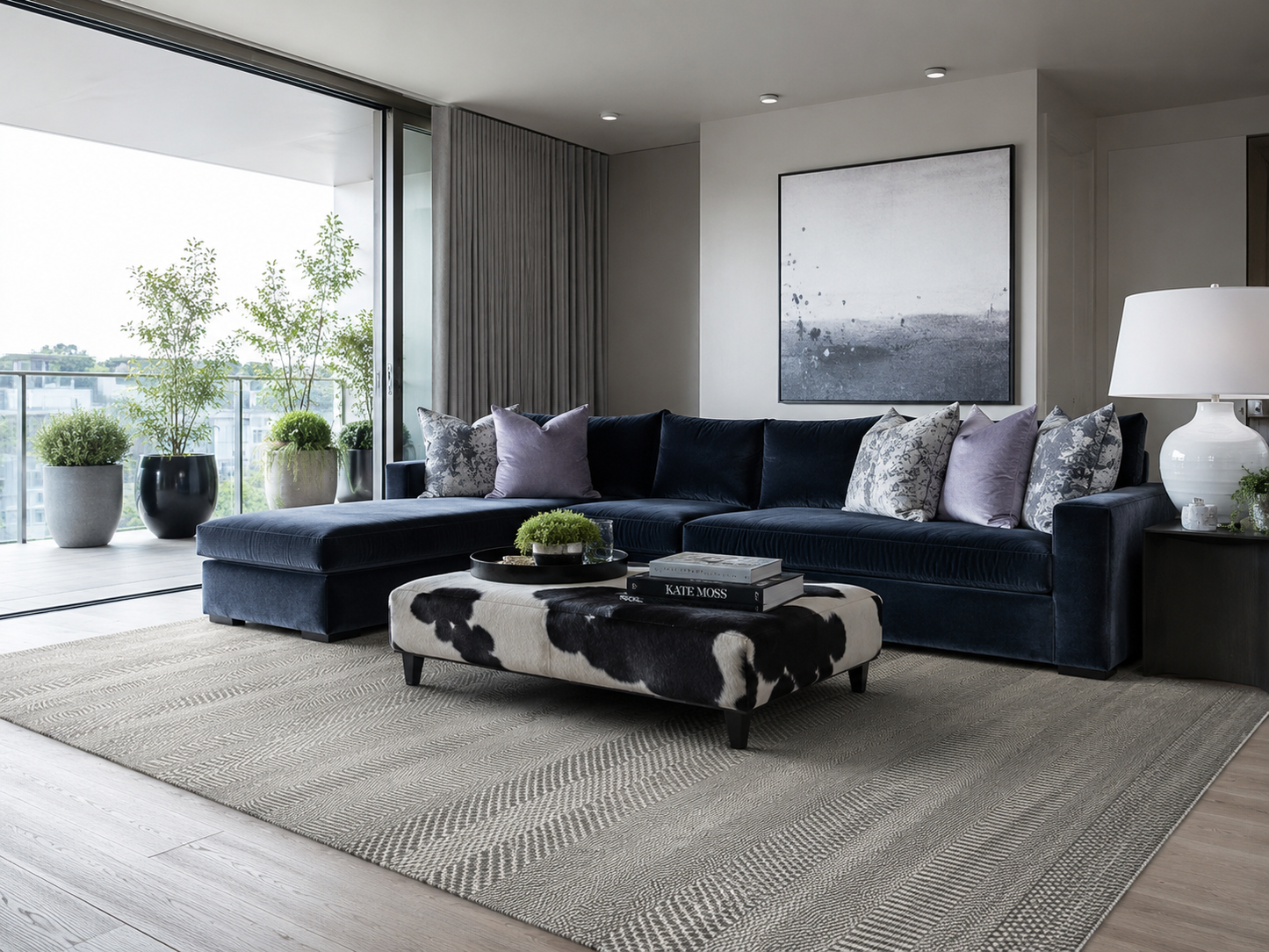 Superfine Scandinavian Textured Designer Rug 276x365cm | Rug# 31816