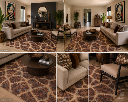Majid’s Designer Modern Rug, wool & silk, 300x246cm | Rug# 31852