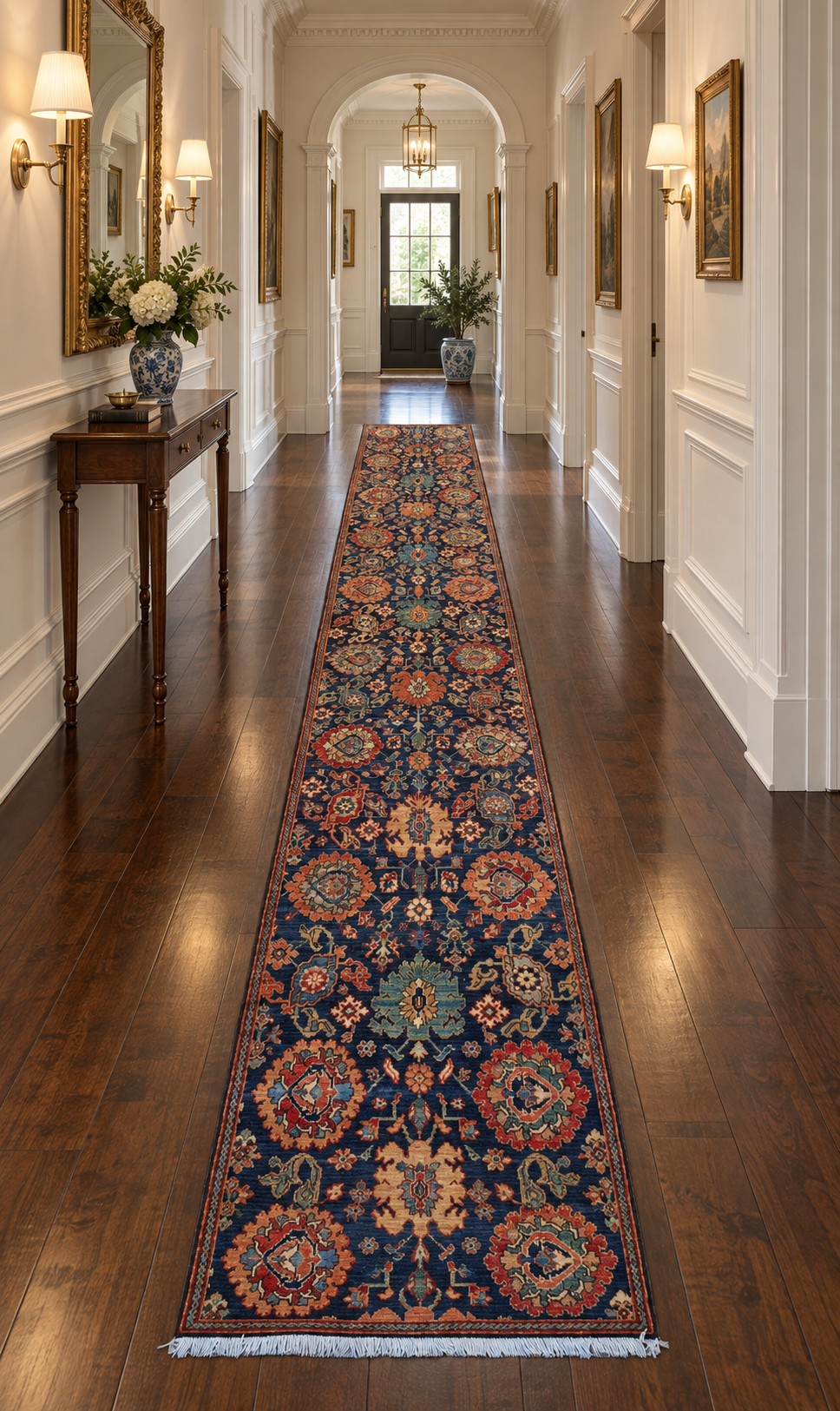 Custom-Made Afghan Heriz-Serapi Runner Rug 487x87 cm | Rug# 26727