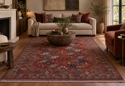 Custom-Made Ersari-Turkaman Gul Rug 266x184 cm | Rug# 27094