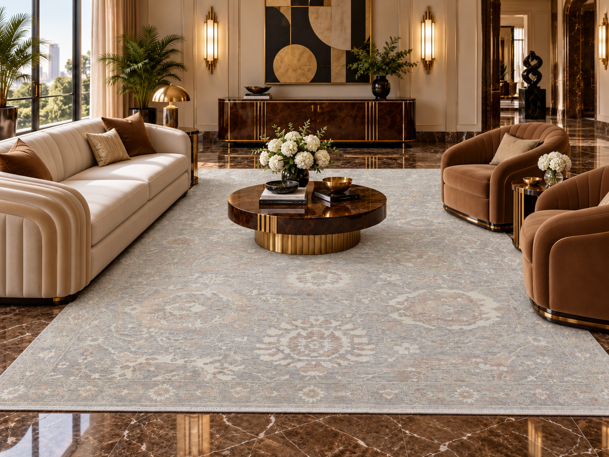 Hand Knotted Jaipur Shah Abbasi guls inspired 367x289 cm | Rug# 31637