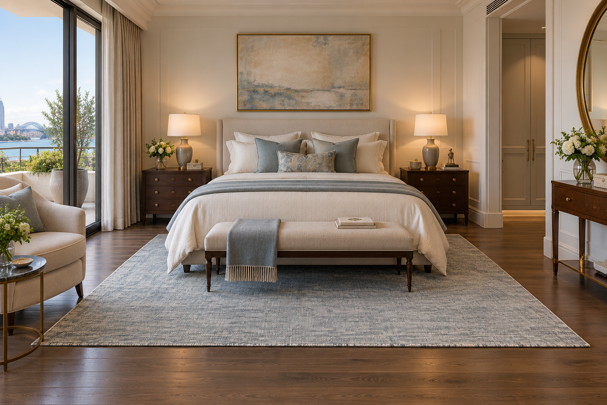 Catena Light Blue Contemporary Rug 361x278 cm | Rug# 31501