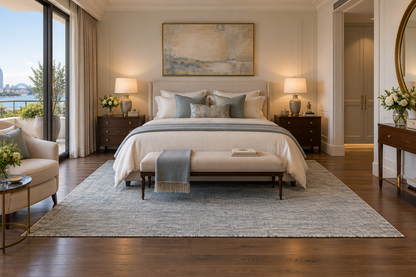 Catena Light Blue Contemporary Rug 361x278 cm | Rug# 31501