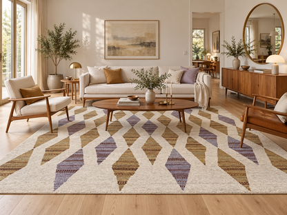 Custom-Made Mid-Century Scandinavian Designer Rug – 398x308 cm | Rug#30389