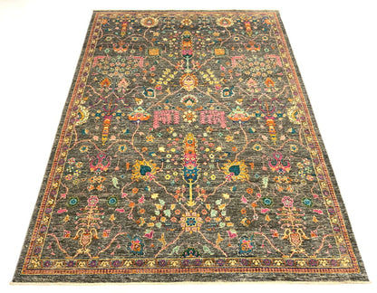 Afghan Turkaman weave, Transitional Safavid design 285x204cm | Rug# 10646