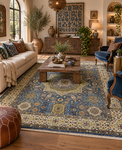 Afghan Turkmen weave rug, 15th c  Mamluk-Inspired, 302x248 cm | Rug# 26240