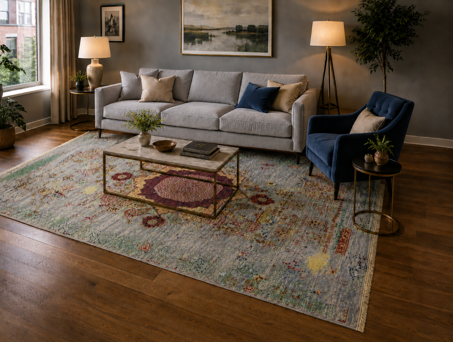 Afghan Turkaman Mamluk-Inspired Rug 295x206 cm | Rug# 26686