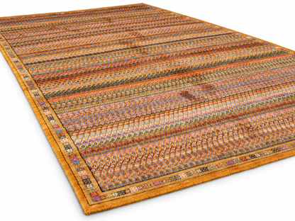 Modern Persian-Inspired Boteh-Mir Design Rug 299x198 cm | Rug# 32654