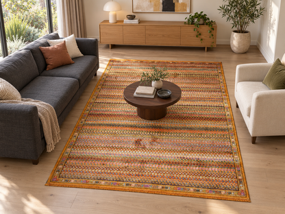 Modern Persian-Inspired Boteh-Mir Design Rug 299x198 cm | Rug# 32654