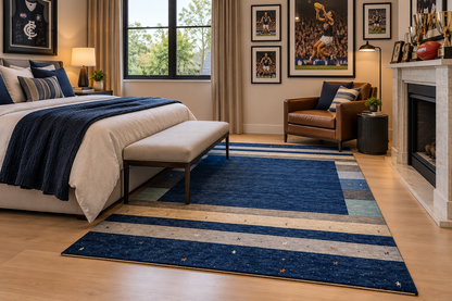 Modern Blue Gabbeh Rug 300×200 cm | Rug# 32625