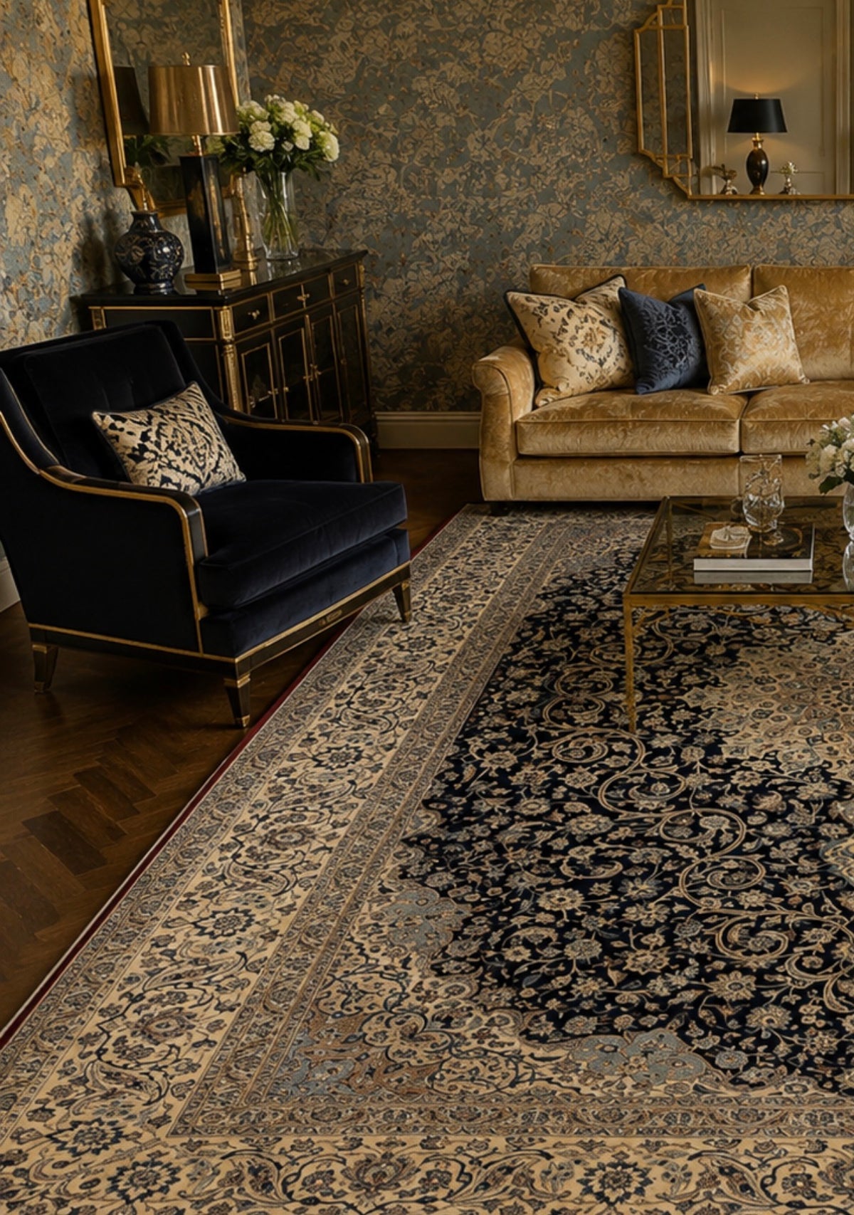 Antique Nain Toudeshk 439x310cm | Rug# 5092