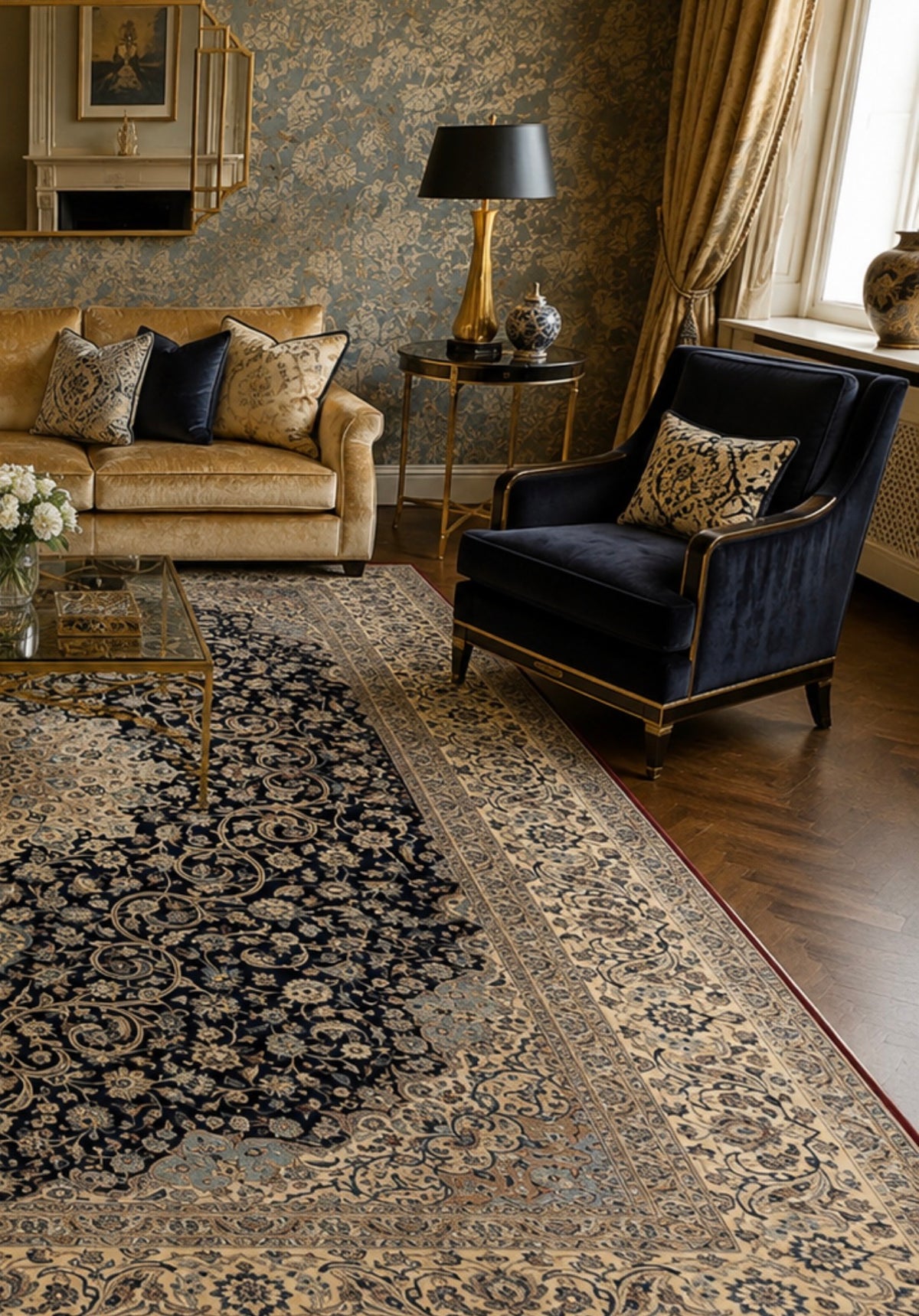 Antique Nain Toudeshk 439x310cm | Rug# 5092