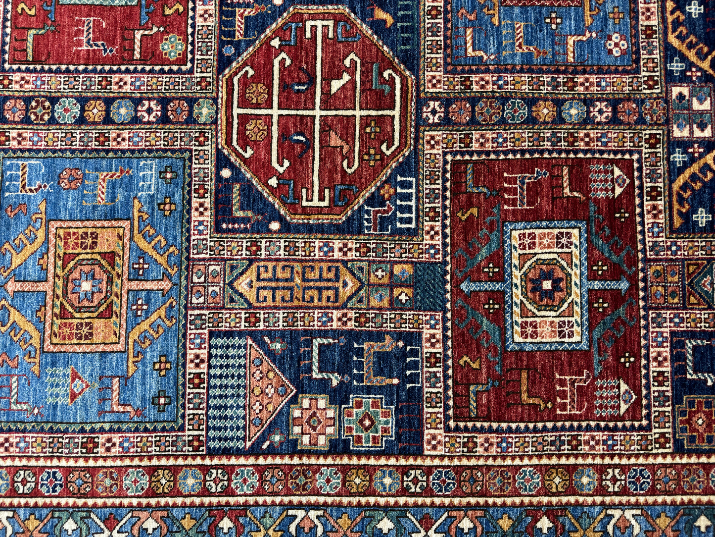 Turkmen weave galleria rug, 19th c Caucasian design 354×184 cm | Rug# 26414