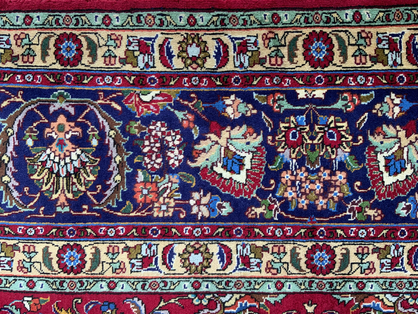 Custom-Made oversized Persian Tabriz 437x346cm | Rug# 10414