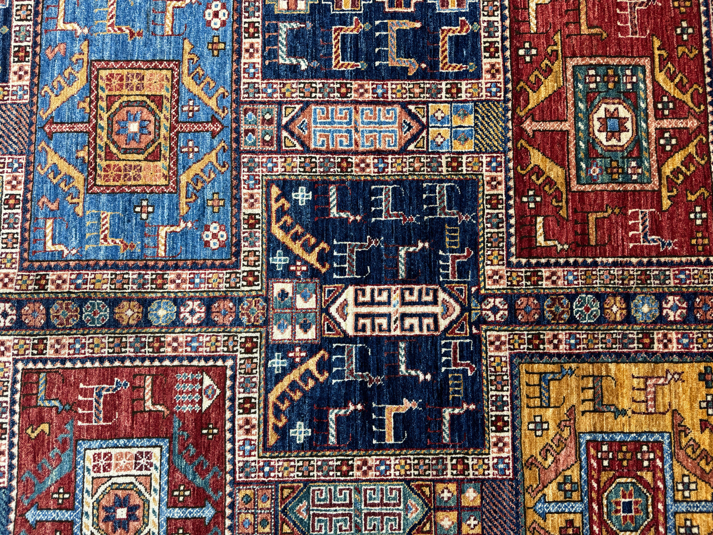 Turkmen weave galleria rug, 19th c Caucasian design 354×184 cm | Rug# 26414