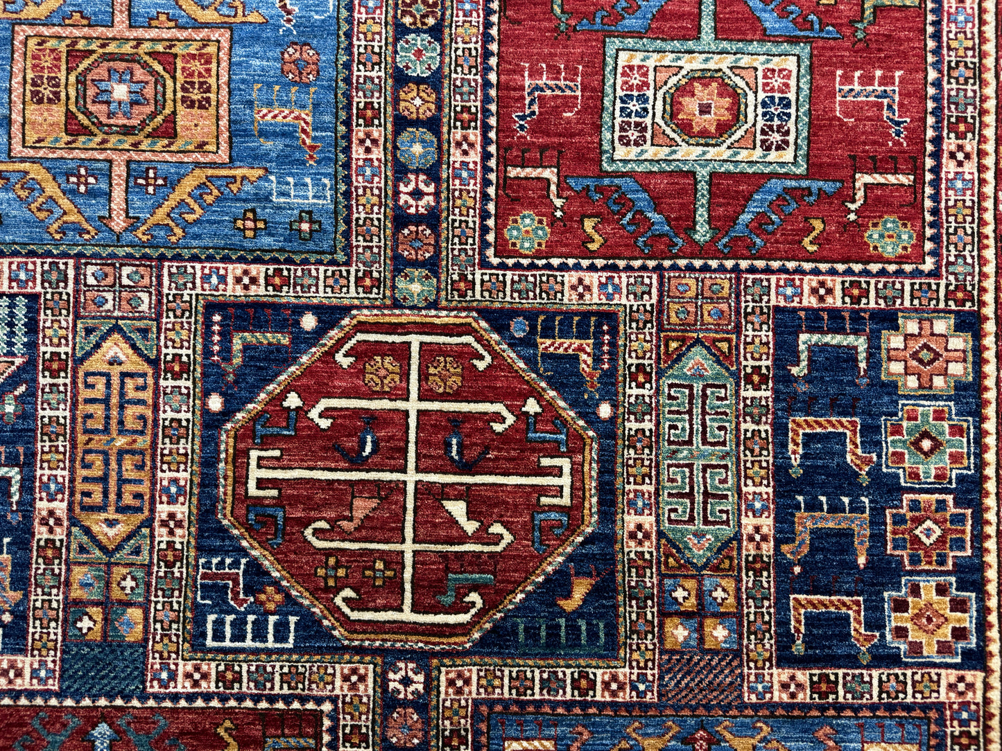 Turkmen weave galleria rug, 19th c Caucasian design 354×184 cm | Rug# 26414