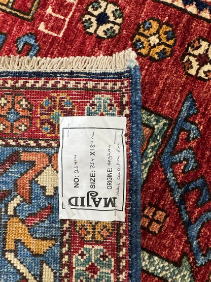 Turkmen weave galleria rug, 19th c Caucasian design 354×184 cm | Rug# 26414