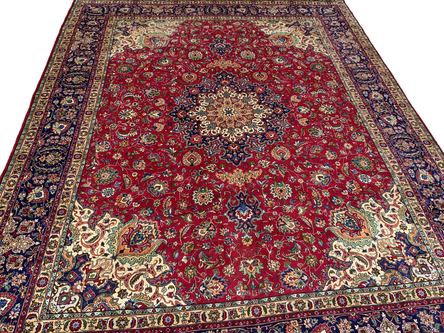 Custom-Made oversized Persian Tabriz 437x346cm | Rug# 10414