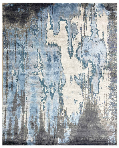 Hand-knotted Tibetan Designer-Rug 303x243cm