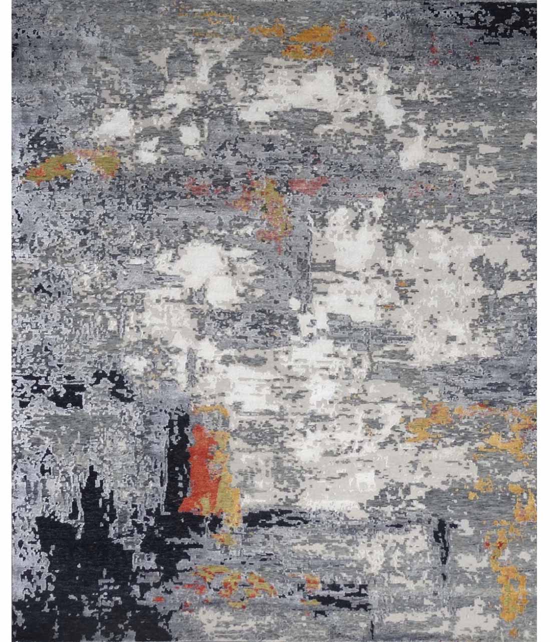 Hand-Knotted Tibetan Designer-Rug 304x243cm