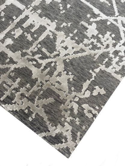 Hand-Knotted Abstract Designer Runner Rug 427x82 cm | Rug# 31450