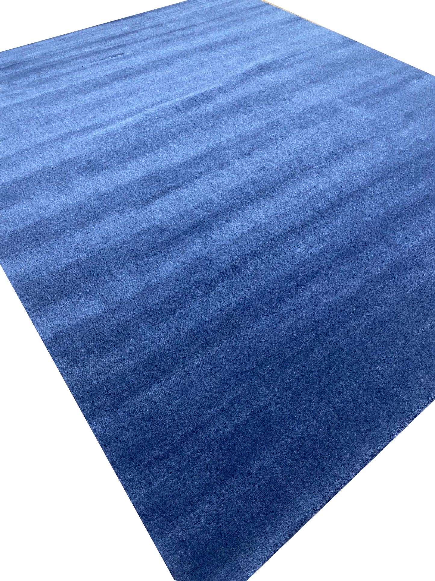 Hand-Loom designer plain in soft plush pile NZ wool 249X308 cm | RUG # 31513
