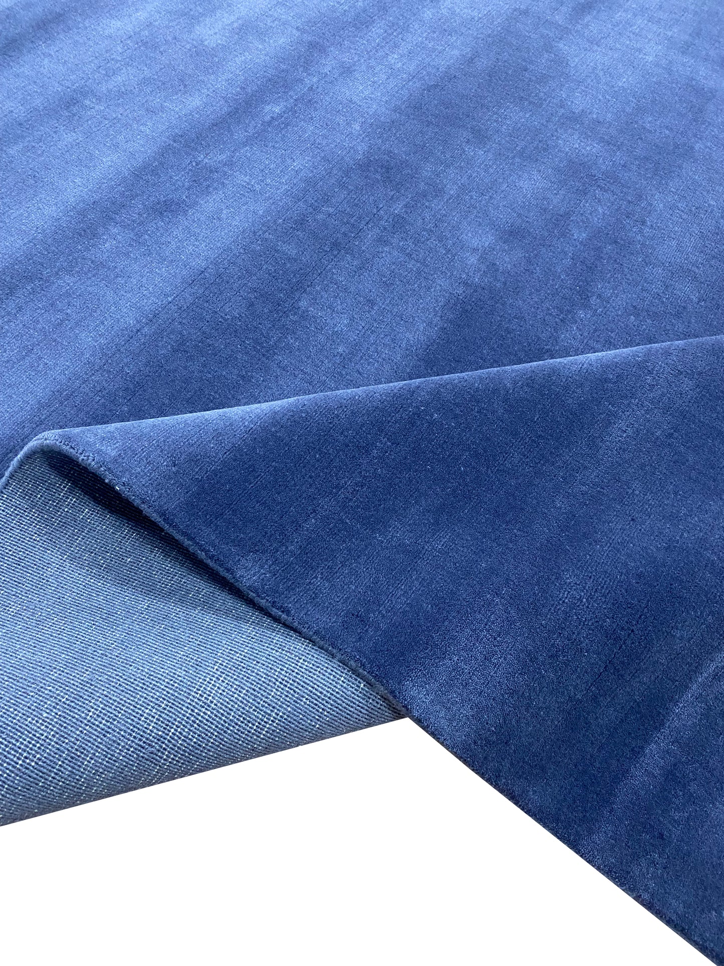 Hand-Loom designer plain in soft plush pile NZ wool 249X308 cm | RUG # 31513