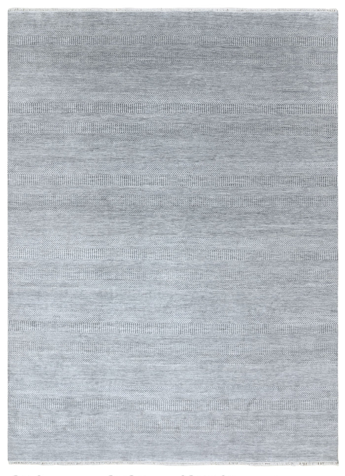 Hand-Knotted Scandinavian Textured Designer Rug 372x272cm | Rug# 31823