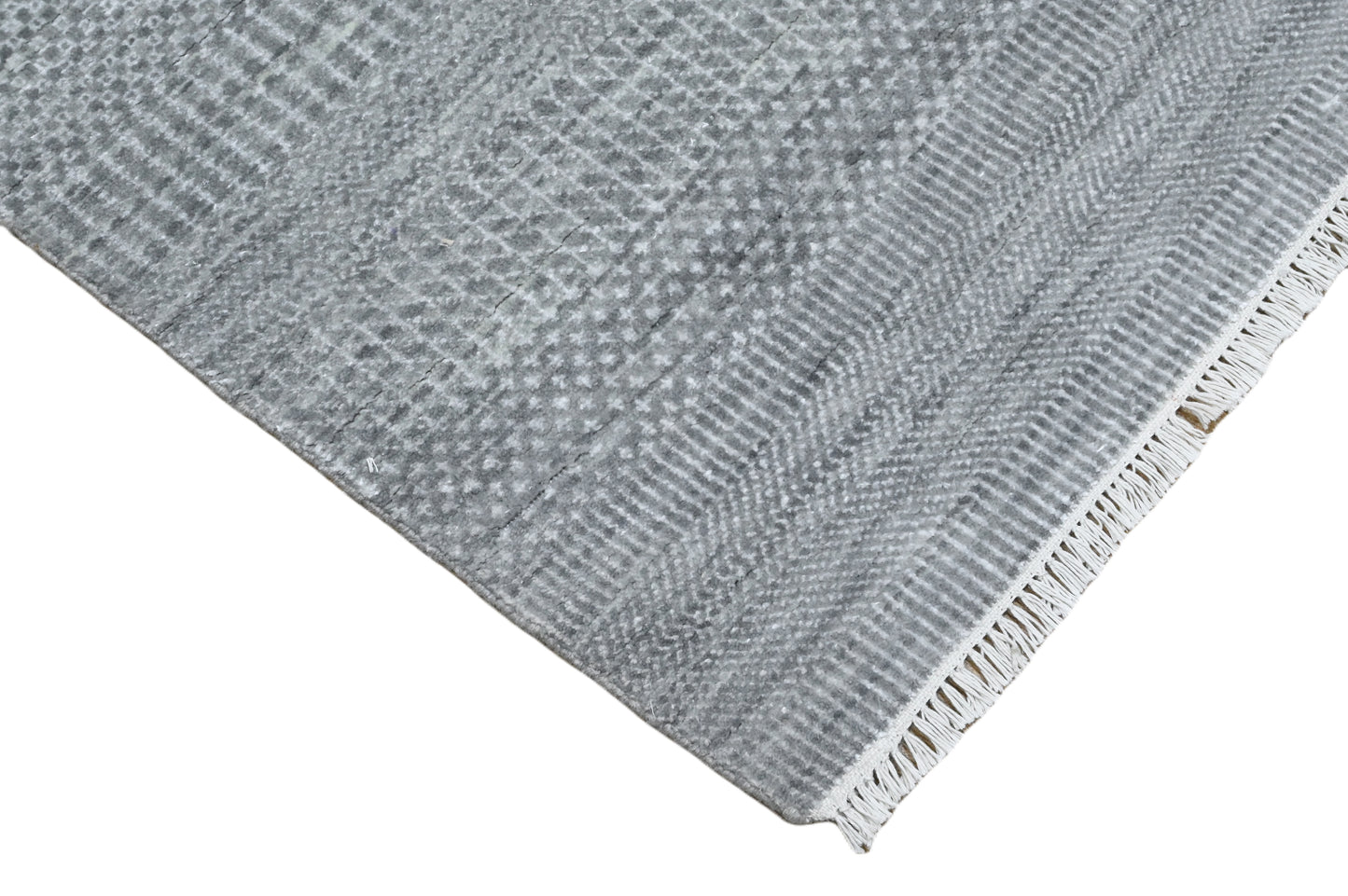 Hand-Knotted Scandinavian Textured Designer Rug 372x272cm | Rug# 31823