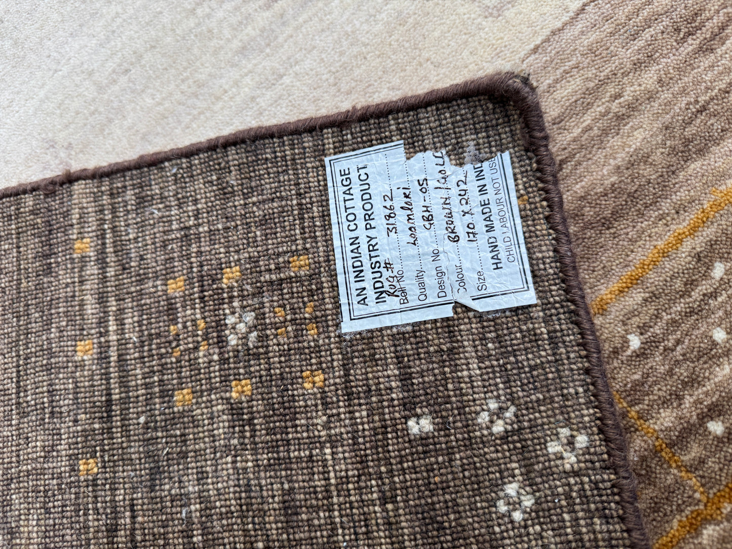 modern Gabbeh rug, India 276x187cm | RUG# 31860