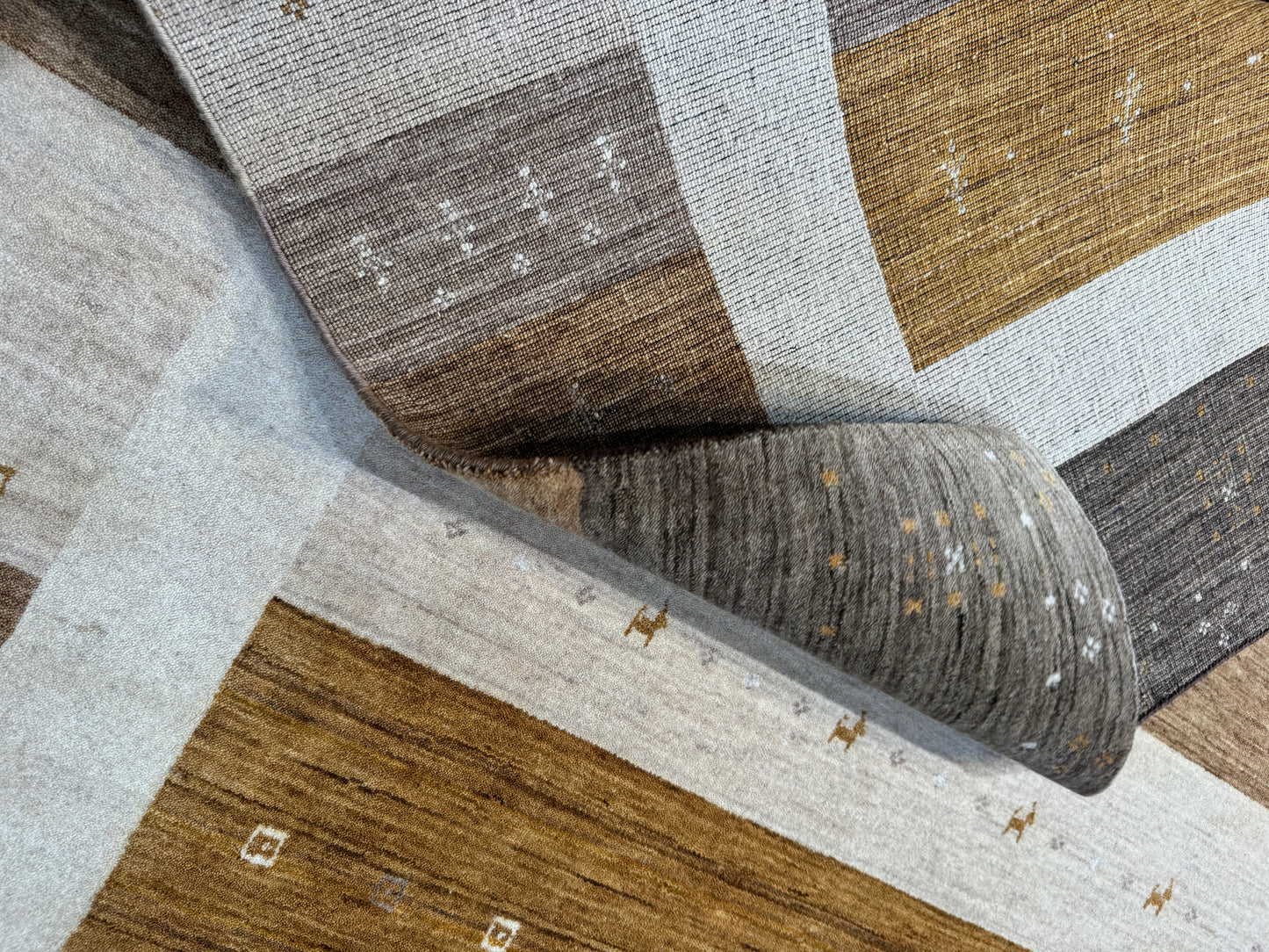 modern Gabbeh rug, India 276x187cm | RUG# 31860