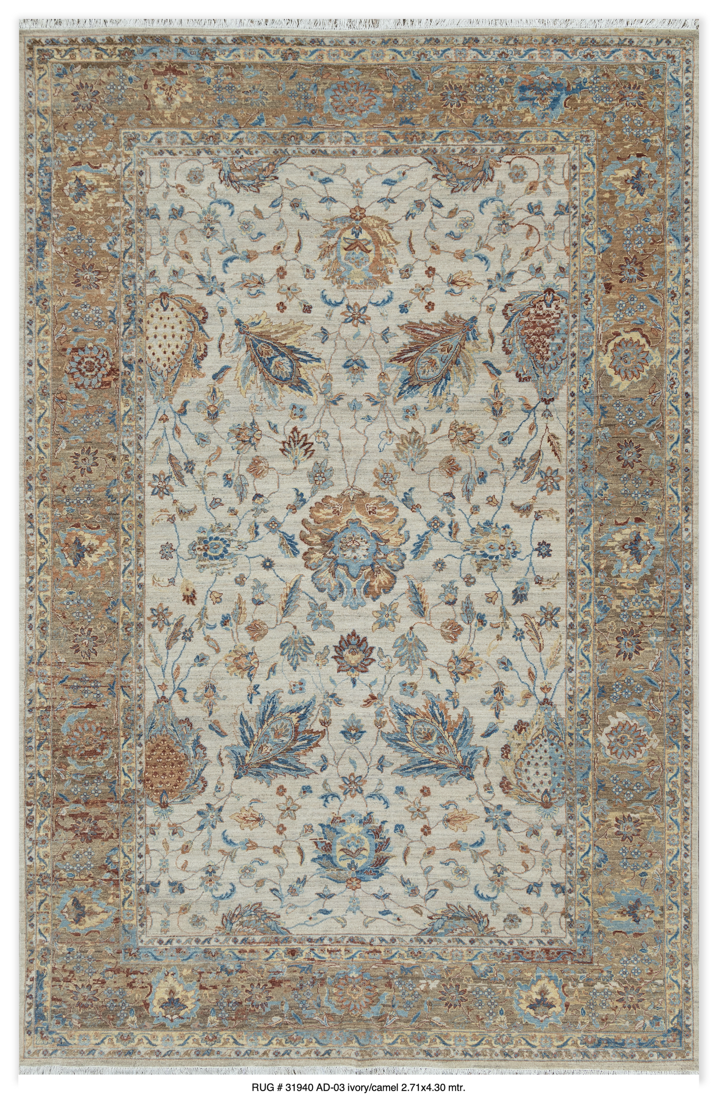 A custom-made, hand-knotted  10/10 quality, Jaipur-India 430x271 cm | Rug #31940