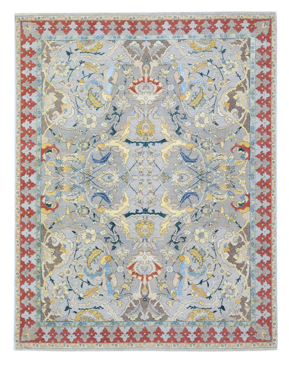 Superfine wool &silk pile antique reweave, 17th-century Isfahan design 305x247cm | Rug# 31952