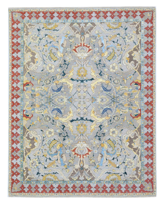 Superfine wool &silk pile antique reweave, 17th-century Isfahan design 305x247cm | Rug# 31952