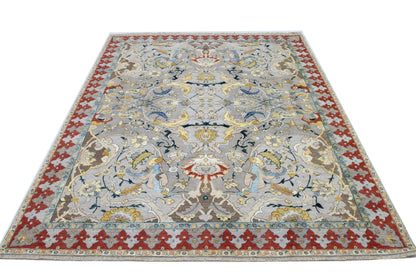 Superfine wool &silk pile antique reweave, 17th-century Isfahan design 305x247cm | Rug# 31952