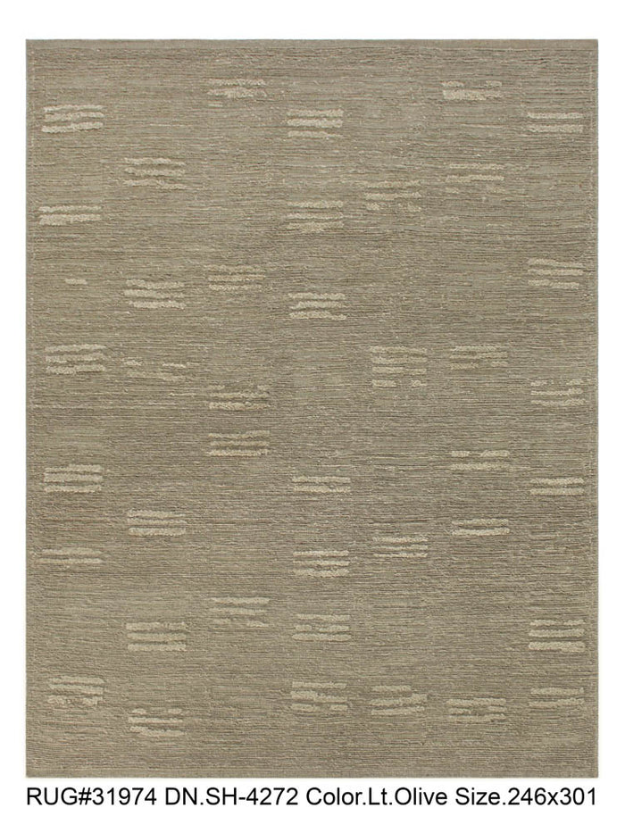 Hand knotted Scandinavian modern designer rug 301x246cm | RUG # 31974