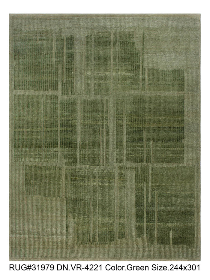 Hand knotted Scandinavian modern designer rug 301x244cm | RUG # 31979