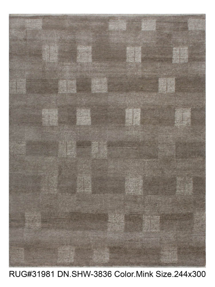 Hand knotted Scandinavian modern designer rug 300x244cm | RUG # 31981