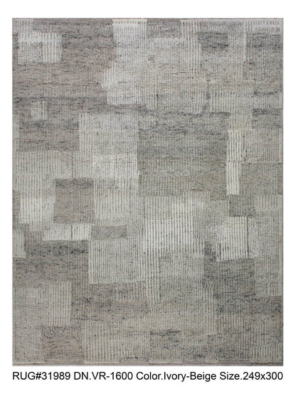 Hand knotted Scandinavian modern designer rug 300x249cm | RUG # 31989
