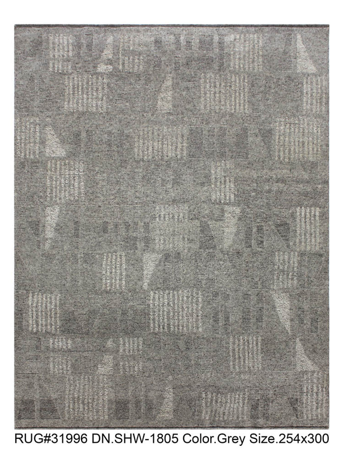 Hand knotted Scandinavian modern designer rug 300x254cm | RUG # 31996