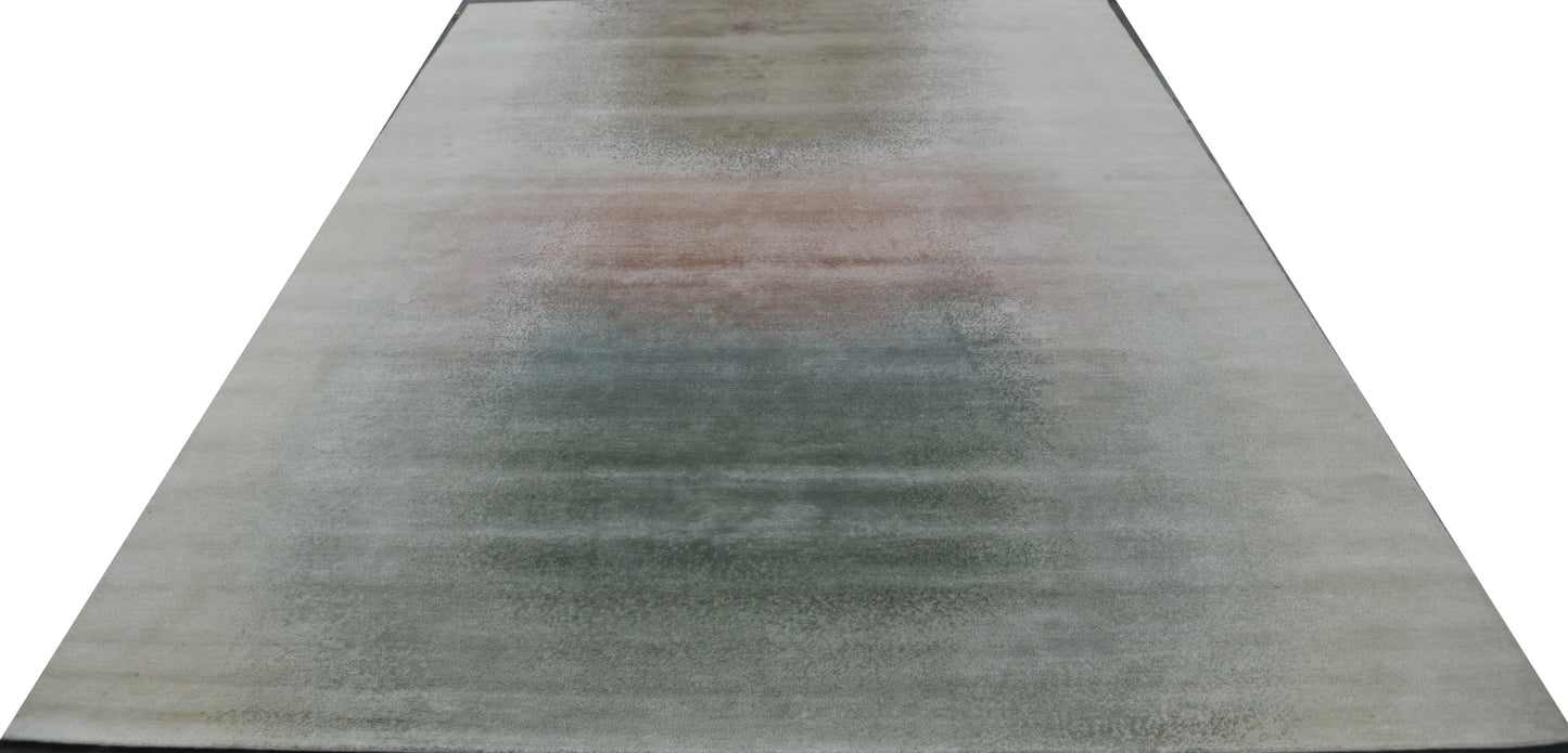 Hand-woven Tibetan knots, blending an abstract painting 350x250 cm | RUG# 32011