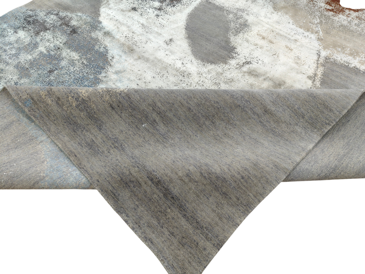 Modern Designer Hand-Knotted wool and silk Rug 365x272 cm | Rug# 32224