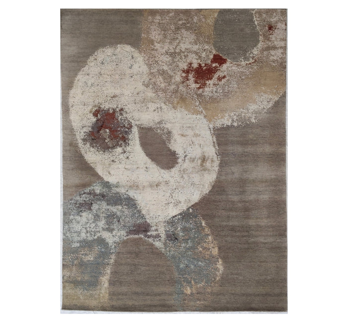 Modern Designer Hand-Knotted wool and silk Rug 365x272 cm | Rug# 32224