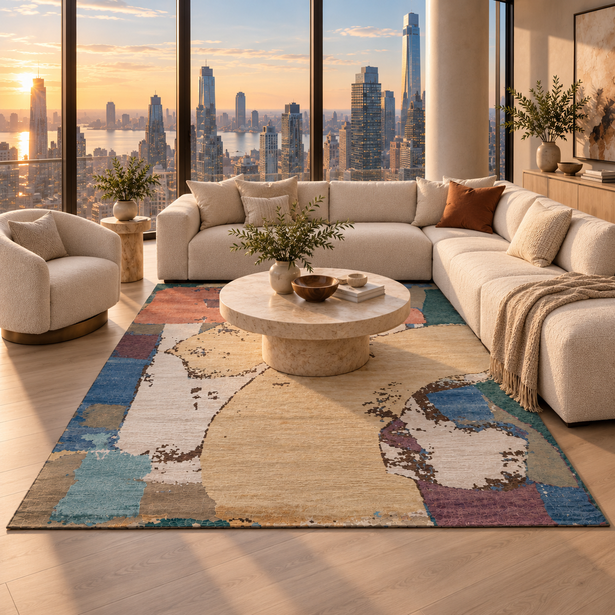 Modern Abstract Designer Rug 302x239 cm | Rug# 32225