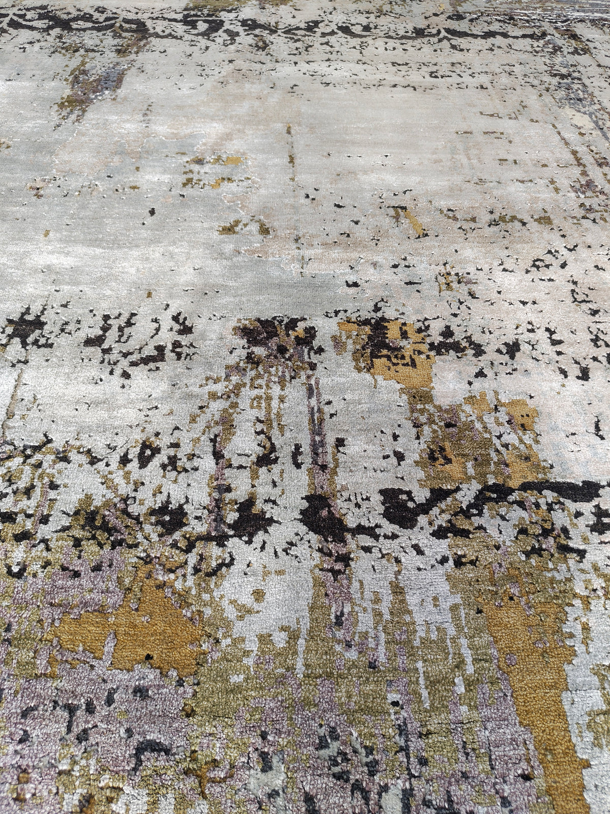 Modern Wool & Silk Designer Rug 302x249 cm | Rug# 32227