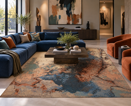 Superfine Tibetan Weave Modern Designer Rug 274x190 cm | Rug# 32232