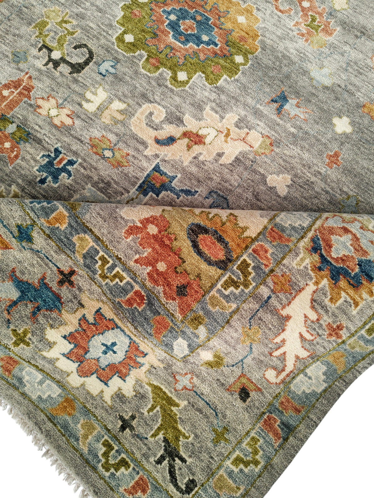Hand-Knotted Agra Safavid Floral Rug 311x249 cm | Rug# 32234