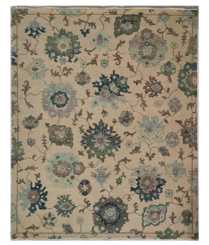 Hand-Knotted Jaipur Safavid Floral Rug 305x246 cm | Rug# 32235