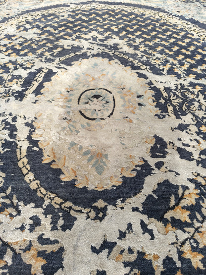 Transitional Aubusson Designer Rug 306x246 cm | Rug# 32240